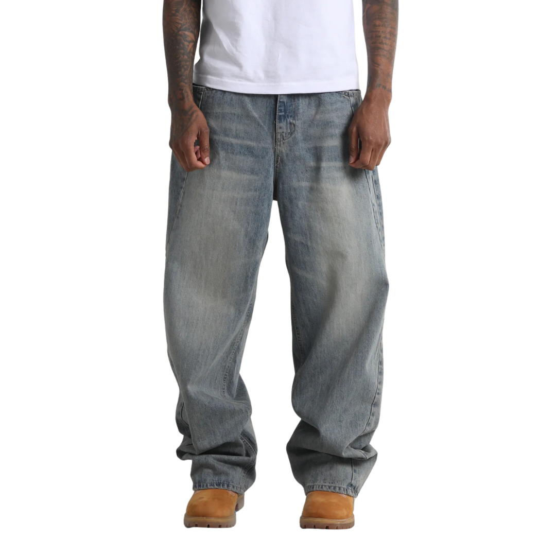 【預購】Shaka Wear Twisted Baggy Jeans 水洗微喇牛仔褲
